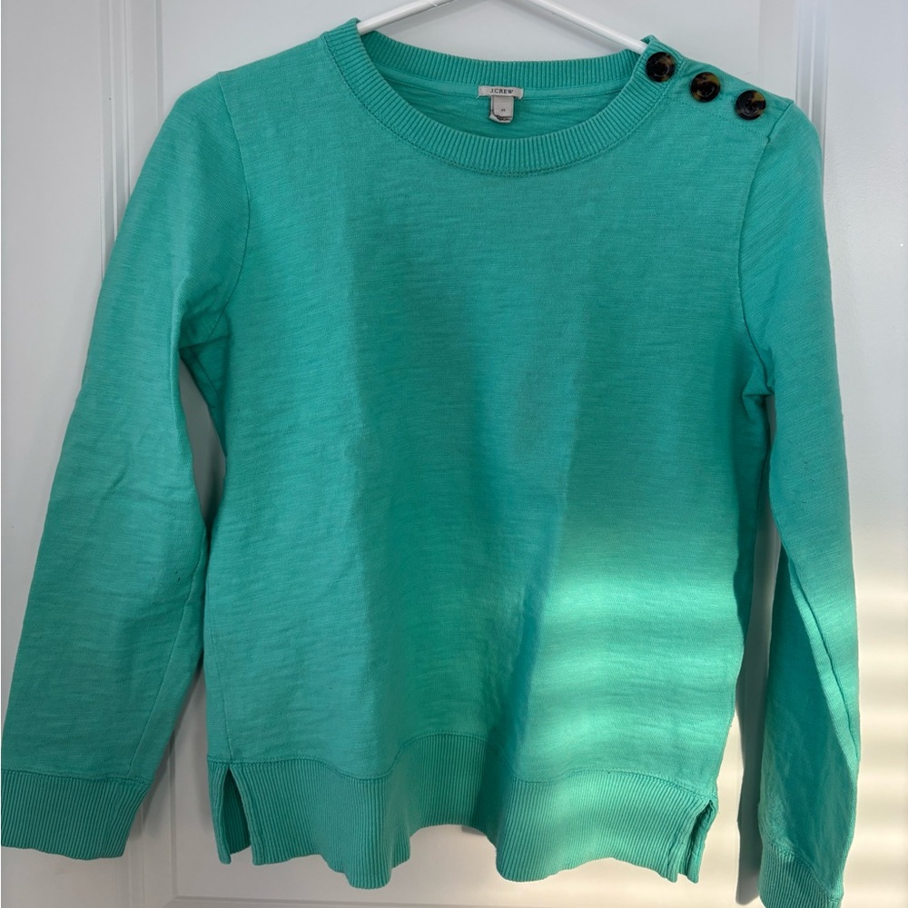 J. Crew Button-Shoulder Sweatshirt